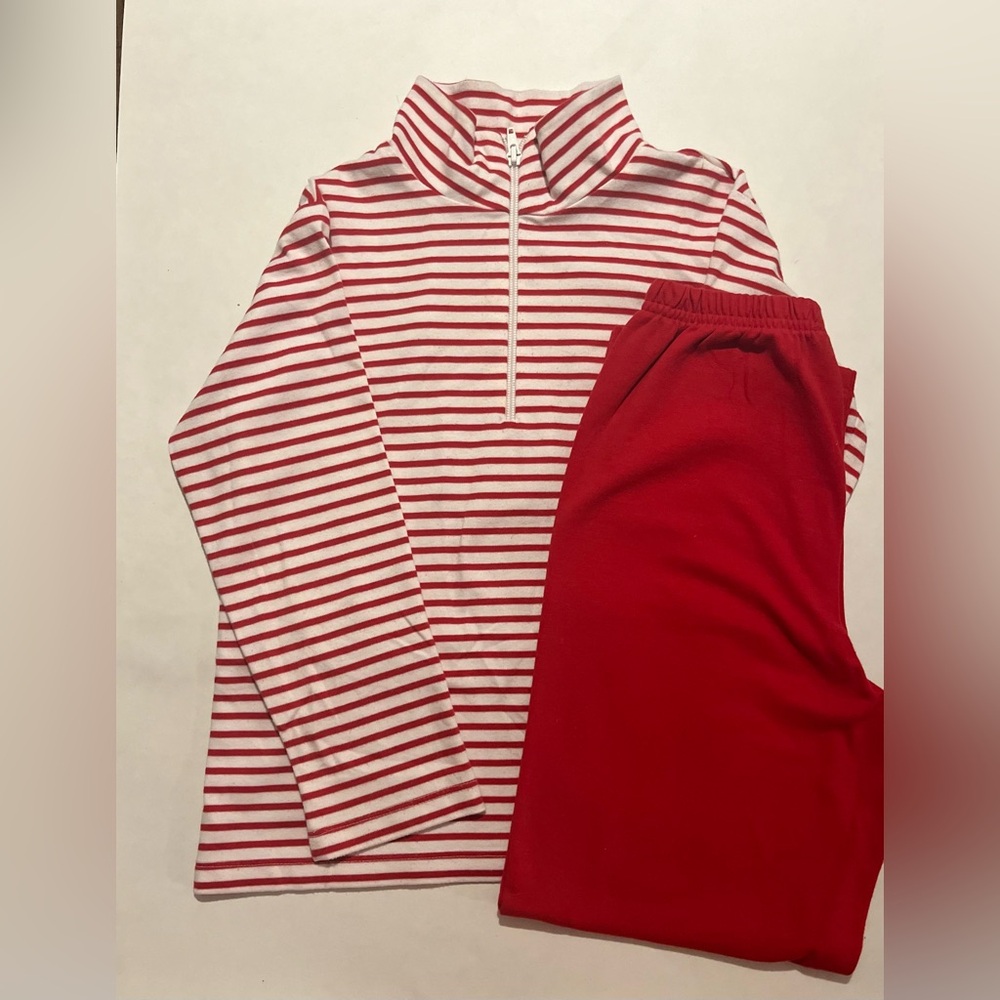 Zuccini Kids Red Stripe Quarter Zip set Size 8